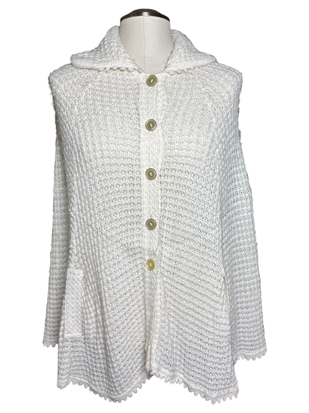 Sears Fashions 1960s Whimsical Boho Vintage Fall Knit Cape
